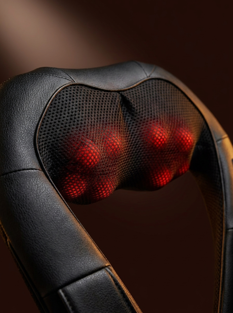 Close-up of ComfortWave massage nodes and breathable mesh